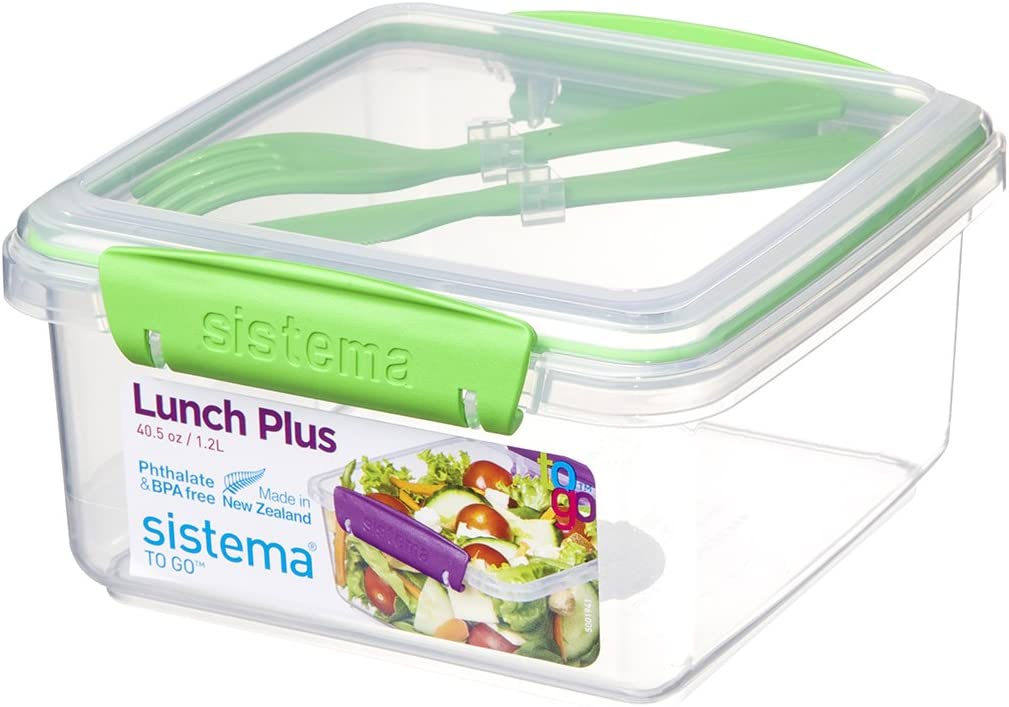 Sistema Lunch Plus To Go With Cutlery 1.2L - Assorted Colours - Image 3