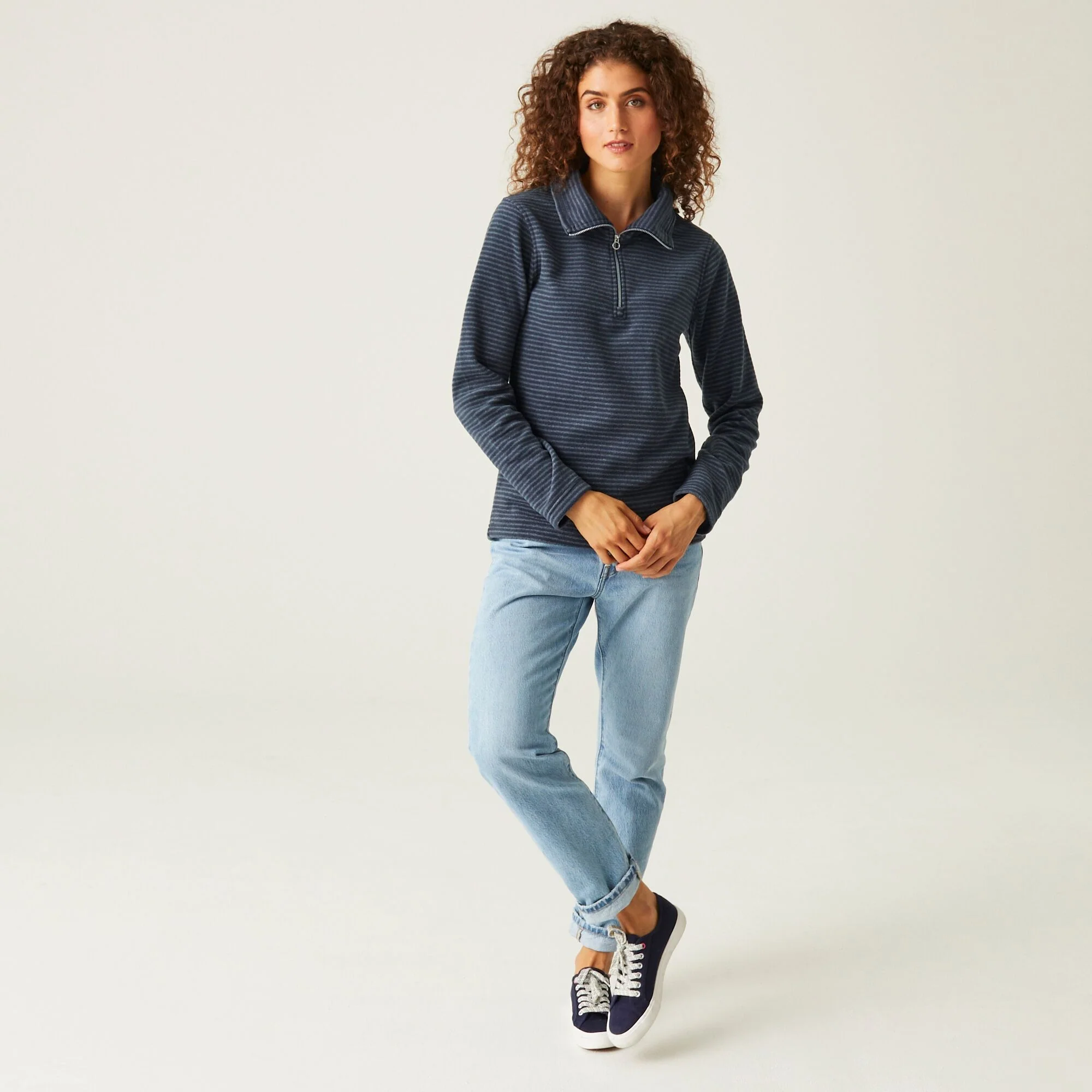 Regatta AW24 Women's Solenne Half Zip Fleece | Navy Silver - Image 3
